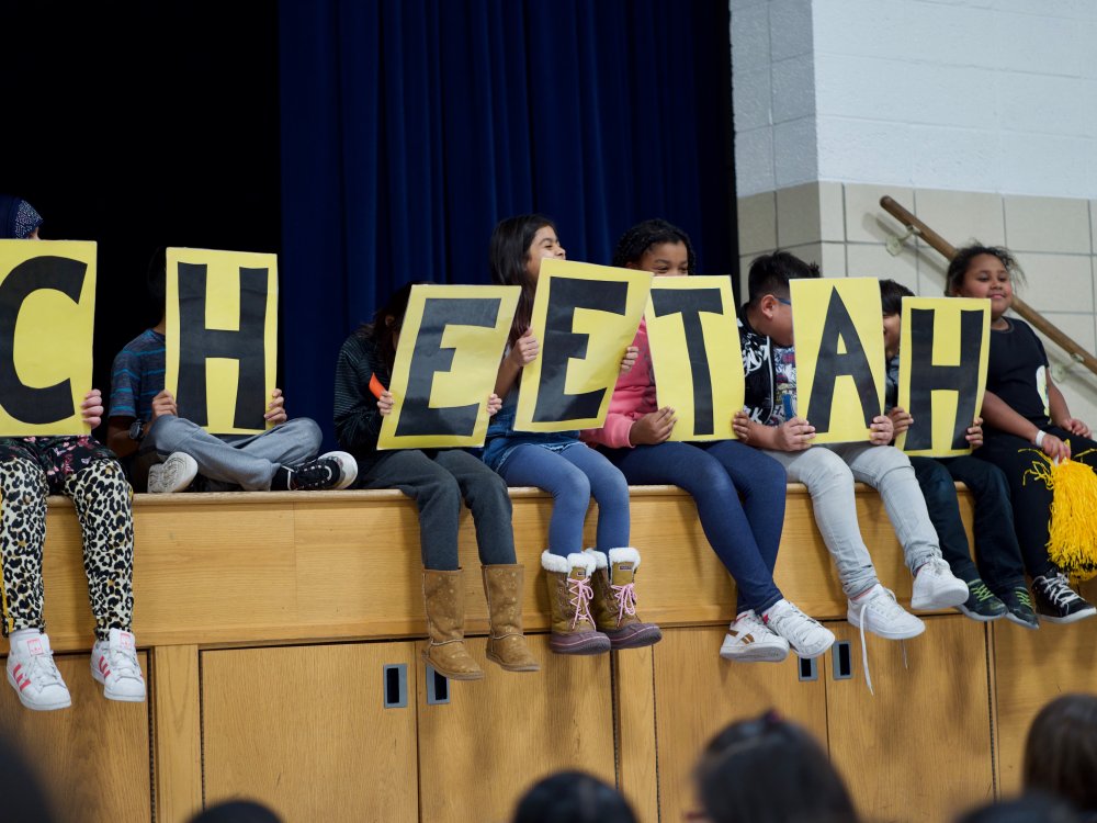 Cheetah sign for school song