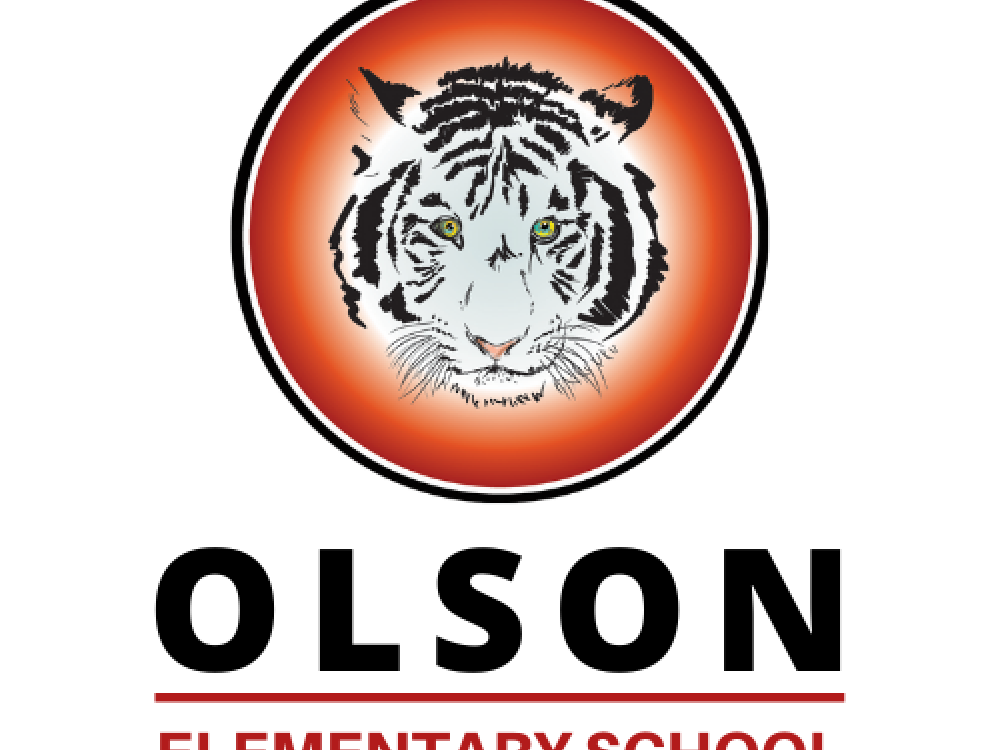 Olson Elementary School White Tigers logo