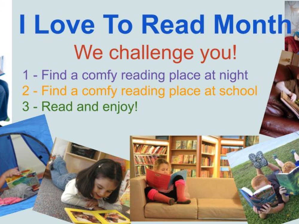 I love to read month - comfy reading place challenge