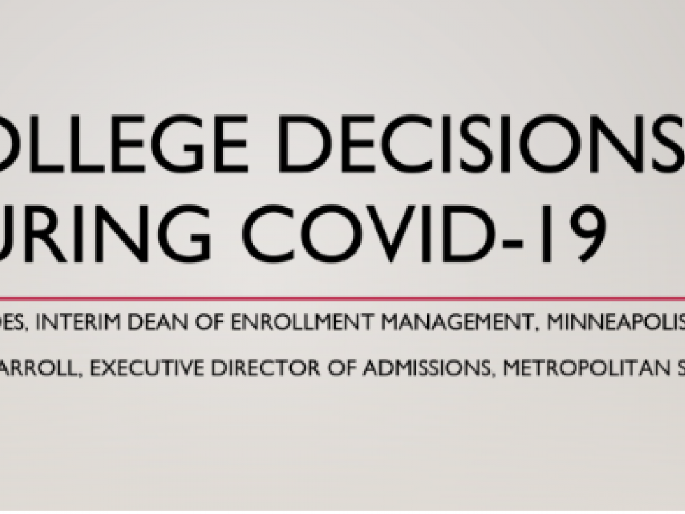 College decisions during Covid-19