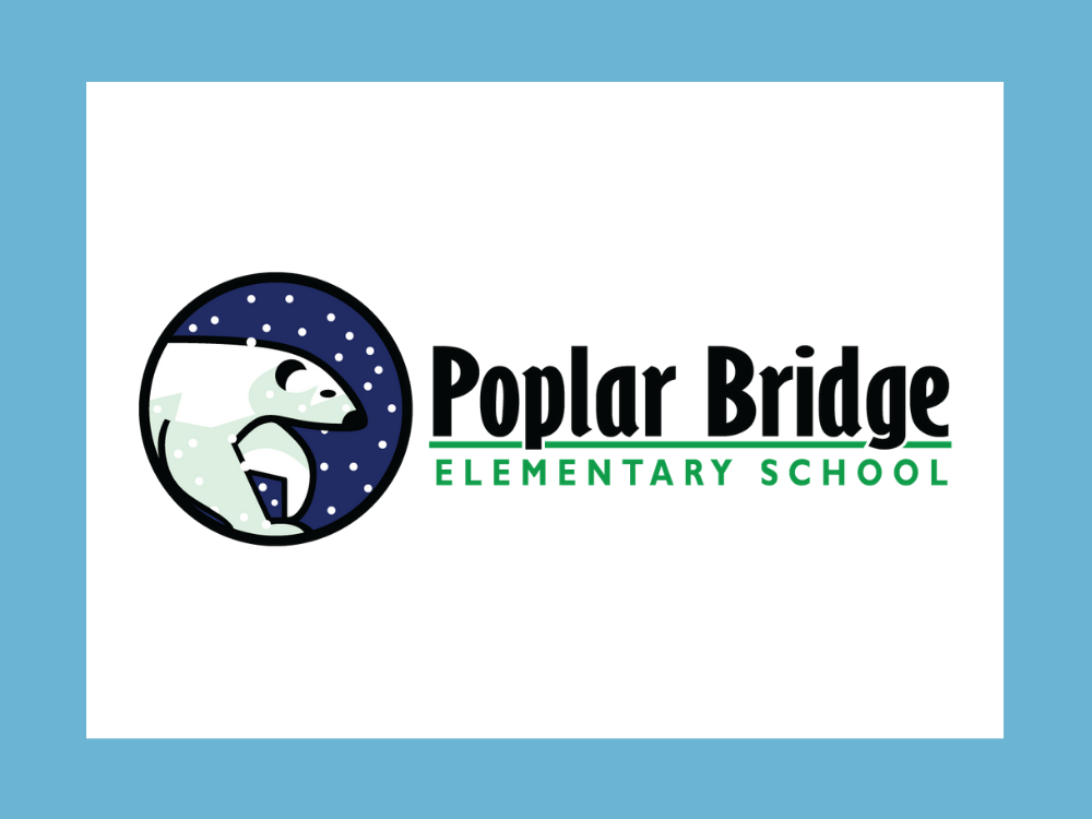 Poplar Bridge Elementary School Polar Bears Logo