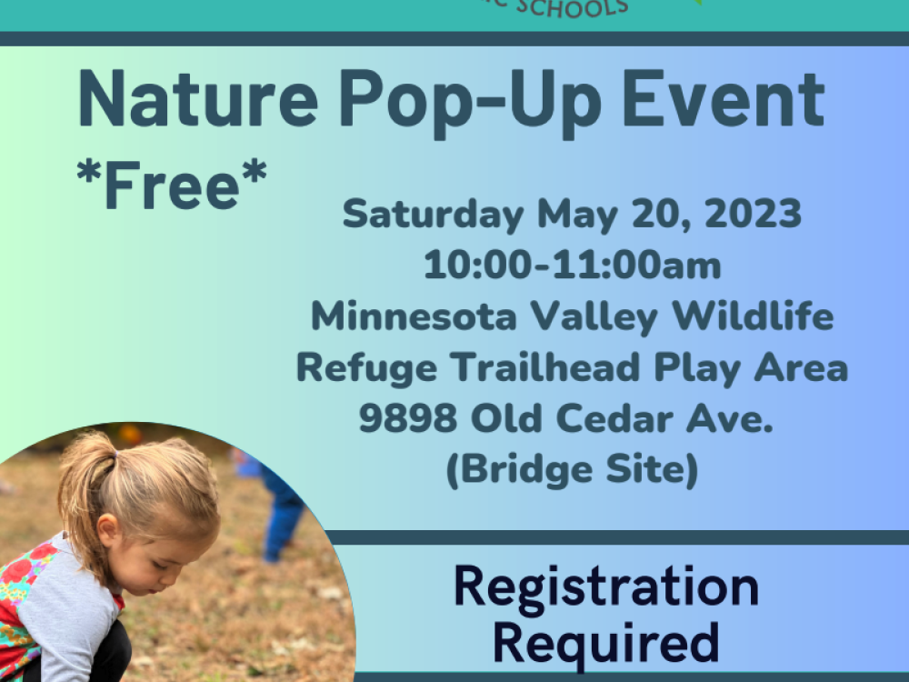 Free ECFE Nature Pop Up Event Flyer