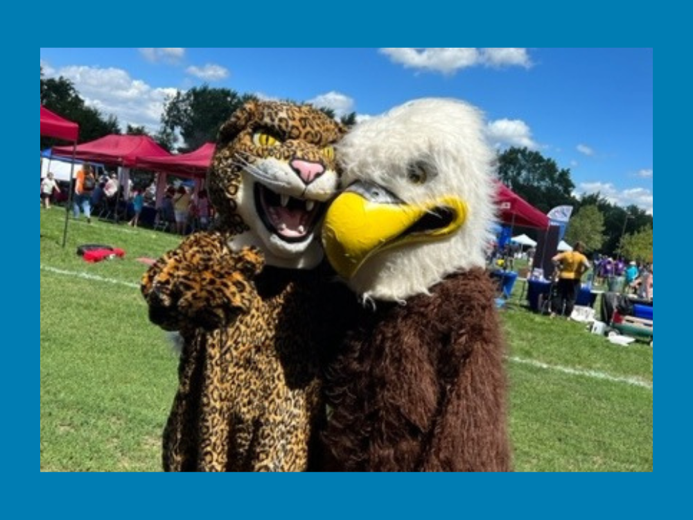 Jefferson Jaguar and Kennedy Eagle mascots