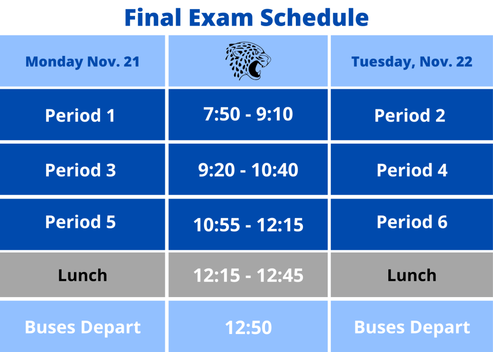 final exam schedule