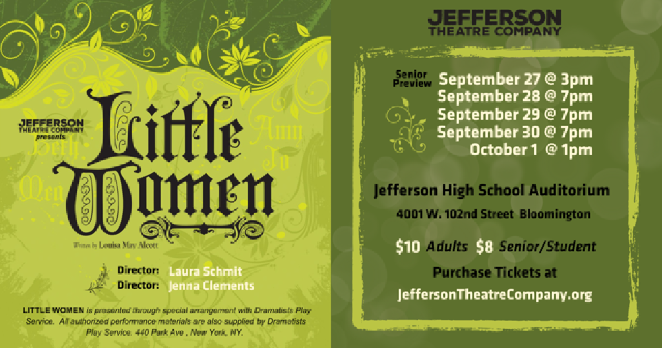 Flyer for 'Little Women' play