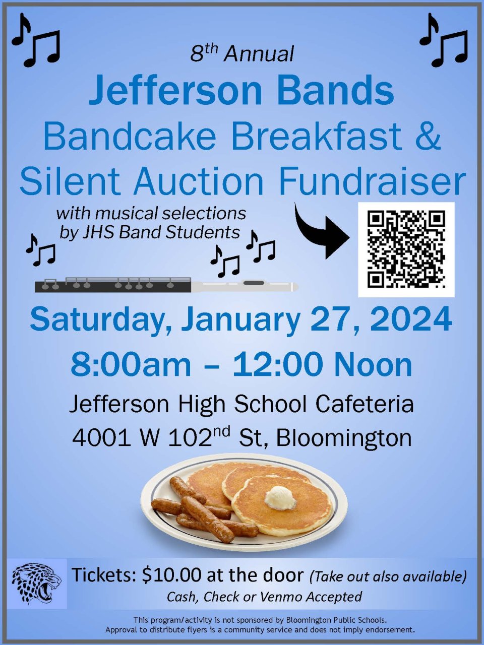 Jefferson Bands “Bandcake” Breakfast flyer